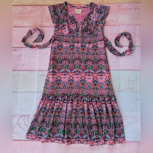 Anthro Vanessa Virginia Colorful Mural Midi/Maxi Dress 6US